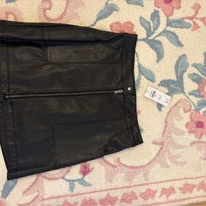 Black Leather Skirt